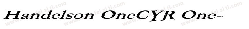 Handelson OneCYR One字体转换